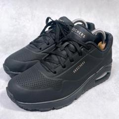 未使用級【スケッチャーズ】ストリート ウノ スタンド オンエアー♡ブラック 24 SKECHERS スニーカー STREET UNO-STAND ON AIR / スケッチャーズ
