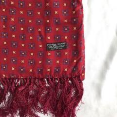 60s vintage TOOTAL スカーフ ボルドー 小紋柄 D