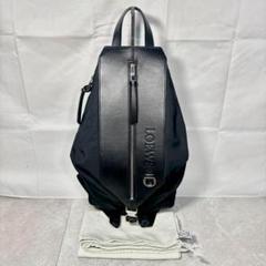 LOEWE ロエベ コンバーチブル バッグパック ナイロン×レザー 黒