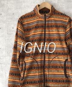 IGNIO イグニオ ☆ ジップ フリース ジャケット オレンジ系 メンズ L