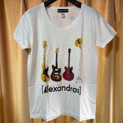 [ALEXANDROS] 半袖 Tシャツ トップス バンT ホワイト 白 S