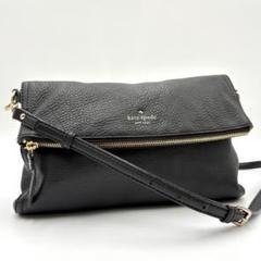 ほぼ未使用✨kate spade 2way レザーショルダーバッグ ボーダー