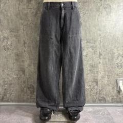 Carhartt〈ダブルニーブラックデニムパンツ フェード ワイド W30〉 Carhartt〈ダブルニーブラックデニムパンツ フェード ワイド W30