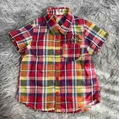美品✨【JUNK STORE】子ども服 半袖チェックシャツ (110㎝) 総柄