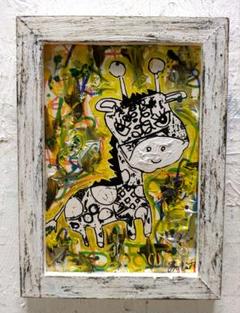 1時間以内に売れなければ300円❗原画絵画「きらめきニャンコ」