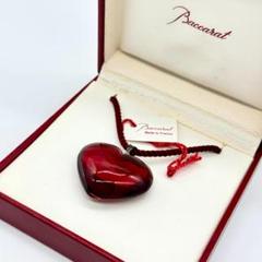 新品♡保存箱♡Baccarat バカラ クリスタル オレンジ ハート ネックレス ○244 baccarat バカラ ハート ネックレス オレンジ クリスタル