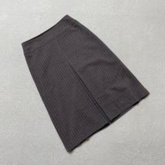 ブラウンスカート　タイトスカート　フォーマル　キレイめ　センタープリーツ
