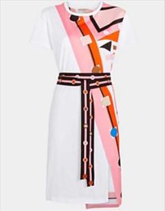 【新品】EMILIO PUCCI V-Vivaraプリント Tシャツドレス