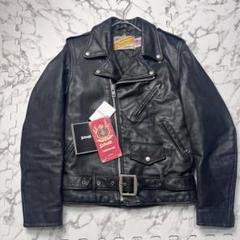 牛タグ/美品✨【米国製】schott シン グルライダース 38サイズ 牛タグ後期/入手困難✨【米国製】schott ダブルライダース 黒 38