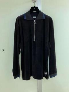 【Levi's silverTab】黒 ベロア ハーフZIP ポロ カットソー