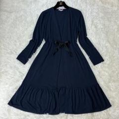 美品 TOCCA トッカ ロングカーディガン リボン フリル ウォッシャブル M