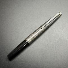 廃盤 パイロット Elite エリート 半格子 万年筆 18K 750 F 蝕刻 PILOT パイロット 万年筆 Elite エリート 18K 750 ブラック