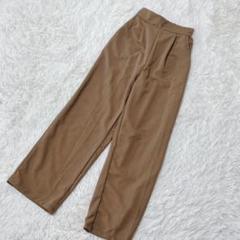 【c4818】✨美品✨レディース　スラックス　ブラウン　タック