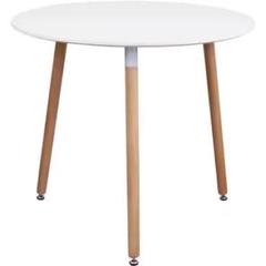 カフェテーブル　ダイニングテーブル　丸テーブル　白　80cm　シンプル おしゃれ