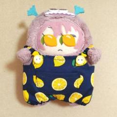 モンぬいサイズ サロペット （レモン柄 ネイビー）
