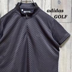 アディダス　adidas GOLF ハーフジップ　半袖　ドット柄　M