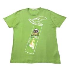 Pringles Tシャツ プリント 黄緑 UT UNIQLO M