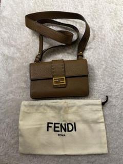 希少✨FENDI メッセンジャーバッグズッカエンボススエードブラック