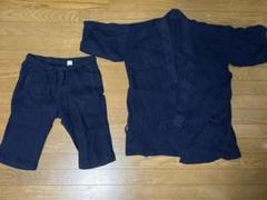 無印良品　甚平　上下セット紺　メンズXSサイズ
