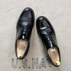 80s USNAVY サービスシューズ アメリカ海軍　8R ミリタリー　革靴　黒 US Navy Military Service Shoes Clarksville Ftwr 8R アメリカ