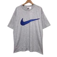 90s NIKE ナイキ　ビンテージ半袖Tシャツ　ビッグスウォッシュロゴ　グレー