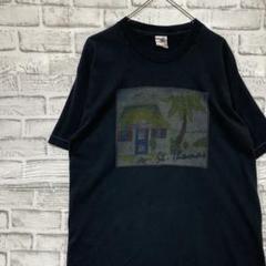 USA製90sヴィンテージTシャツ！シングルステッチ　ブラック半袖古着L25