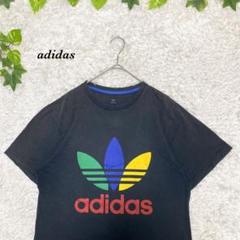 adidas Tシャツ　黒タグ　激レア　トリコカラー　バイカラー　古着