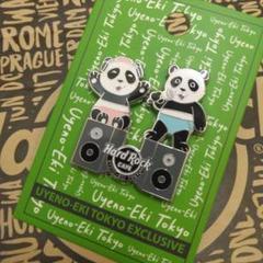 【未使用】ハードロックカフェ　バッチ　UYENO SCREAM PANDA 未使用】ハードロックカフェ バッチ UYENO SCREAM PANDA 小物