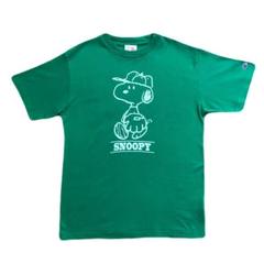 PEANUTS Champion Tシャツ グリーン スヌーピー M 古着