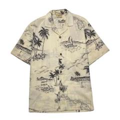 ハワイ製 USA製 アメリカ製 アロハシャツ 総柄シャツ 開襟シャツ