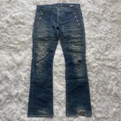 【最初期 極幻】M.W.O.B.H.M　アンダー・ザ・カバー　ダメージ加工デニム 希少】アンダーカバー 2001AW 45デニム 宝飾武装義勇軍D.A.V.F期