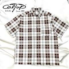 【美品】 Caltop キャルトップ USA製 チェックシャツ 半袖 XL