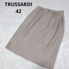 TRUSSARDI　トラサルディ　タイトスカート　ロング　ベージュ　42 刺繍