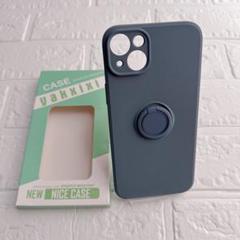iPhone14 Plus 回転リング付き スマホケース グレー