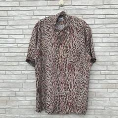 Schott　シャツ　XL　レオパード　レーヨン　782-4123016 青 Schott シャツ XL レオパード レーヨン 782-4123016 青 - メルカリ