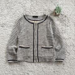 【green label relaxing】ツイードジャケット ノーカラー 上品