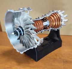 HeroNeo製　ターボファンエンジンモデル ノンスケール3Dプリント製電動回転 HeroNeo製 ターボファンエンジンモデル ノンスケール3Dプリント