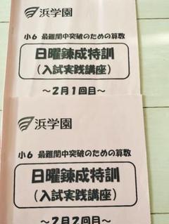 浜学園 小6 日曜練成特訓 (入試実践講座) 10冊セット