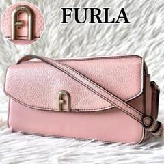 極美品✨FURLAショルダーバッグ プリムラ ミニクロスボディ 現行ロゴ ピンク