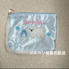 新品　シロクマ　ペンギン柄　ポーチ