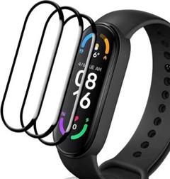 xiaomi mi band 7 フィルム 3D全面保護 強化ガラス 3枚