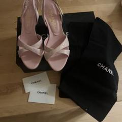 CHANEL サンダル　ピンク　35