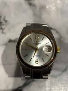 TECHNOS テクノス SWISS メンズ 腕時計 稼動品 シルバー×ゴールド