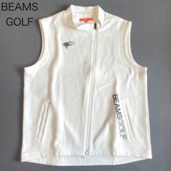 【2023製】BEAMS GOLF ビームスゴルフ フリースベスト デカロゴ 白 84060007803_C_1.jpg