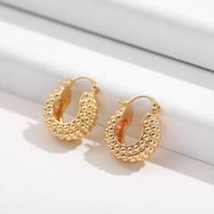 高品質❣️ トレンド ピアス ヴィンテージ ゴールド フープ レディース 新品