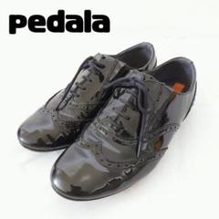 pedala オールエナメルシューズ 22.5cm ブラック