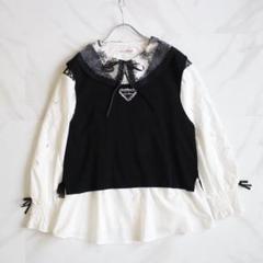 【極美品 大きいサイズ】Super Beauty 3wayセットブラウス LL