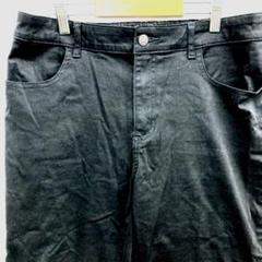 【n,】ニッセン ブラック カジュアルパンツ 後ろゴム ストレッチ LLサイズ