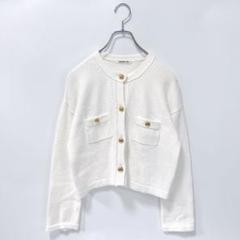 23SS✽ EVERYDAY I LIKE. コットンニットカーディガン 白 - メルカリ