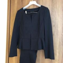 ノーカラージャケット、パンツセット